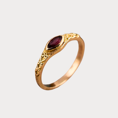 Ruby Whisper | Vintage Ring with Red Crystal