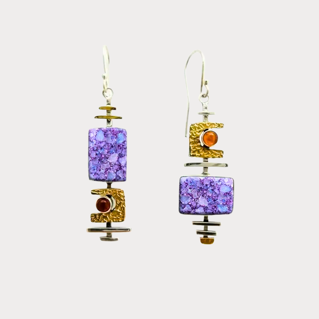 Lavender Light | Vintage Purple Stone Earrings