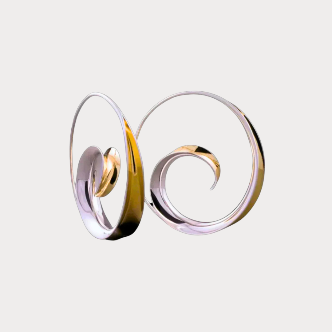 Twist Memory | Spiral Wave Design Earrings