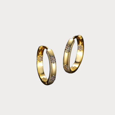 Floral Halo | Golden Flower Hoop Earrings
