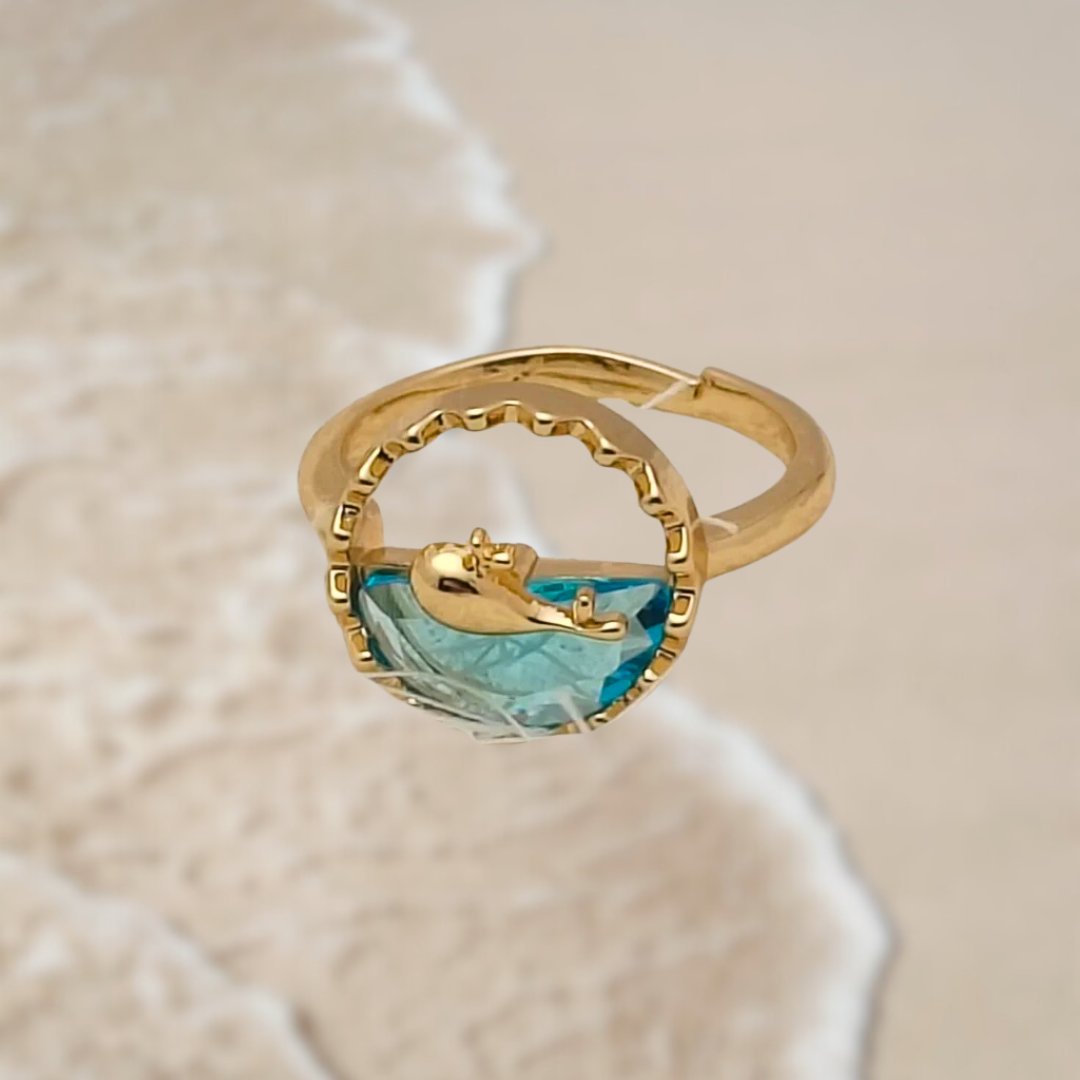 Whale Spirit I Ocean Blue Ring