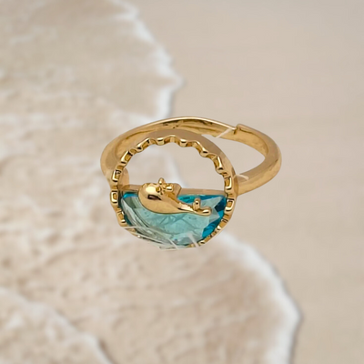 Whale Spirit I Ocean Blue Ring