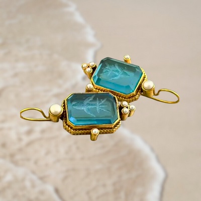 Ocean Dew I Radiant Finish Earrings