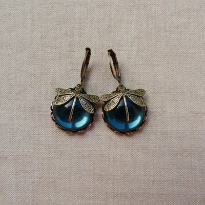 Grezia I Antique Dragonfly Earrings
