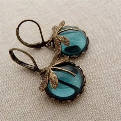 Grezia I Antique Dragonfly Earrings