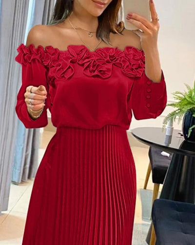 Oriana - Stunning Off Shoulder Maxi Dress