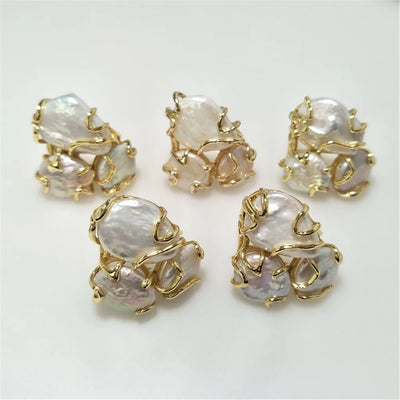 Ocean Veil I Natural Freshwater Pearls Ring