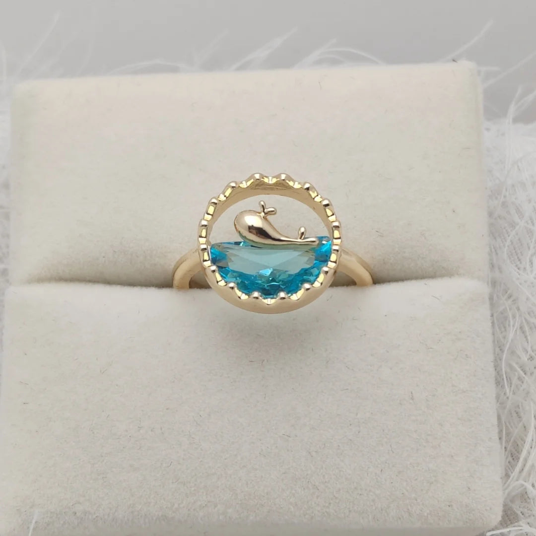 Whale Spirit I Ocean Blue Ring