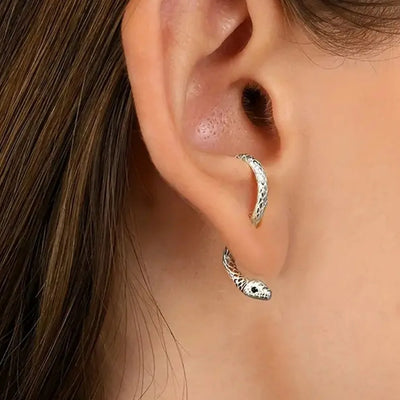 Serpent Elegance I  Snake Earrings