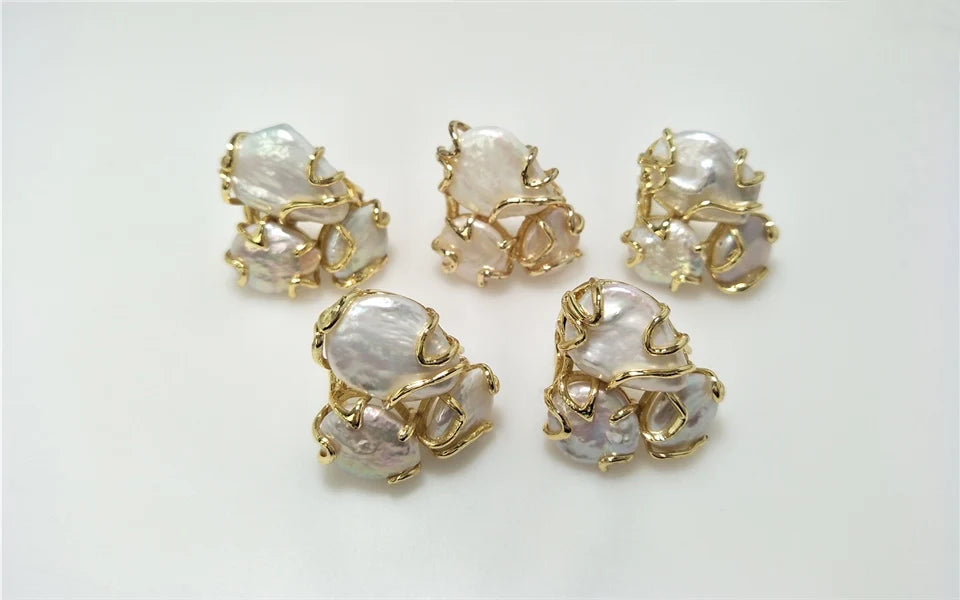 Ocean Veil I Natural Freshwater Pearls Ring