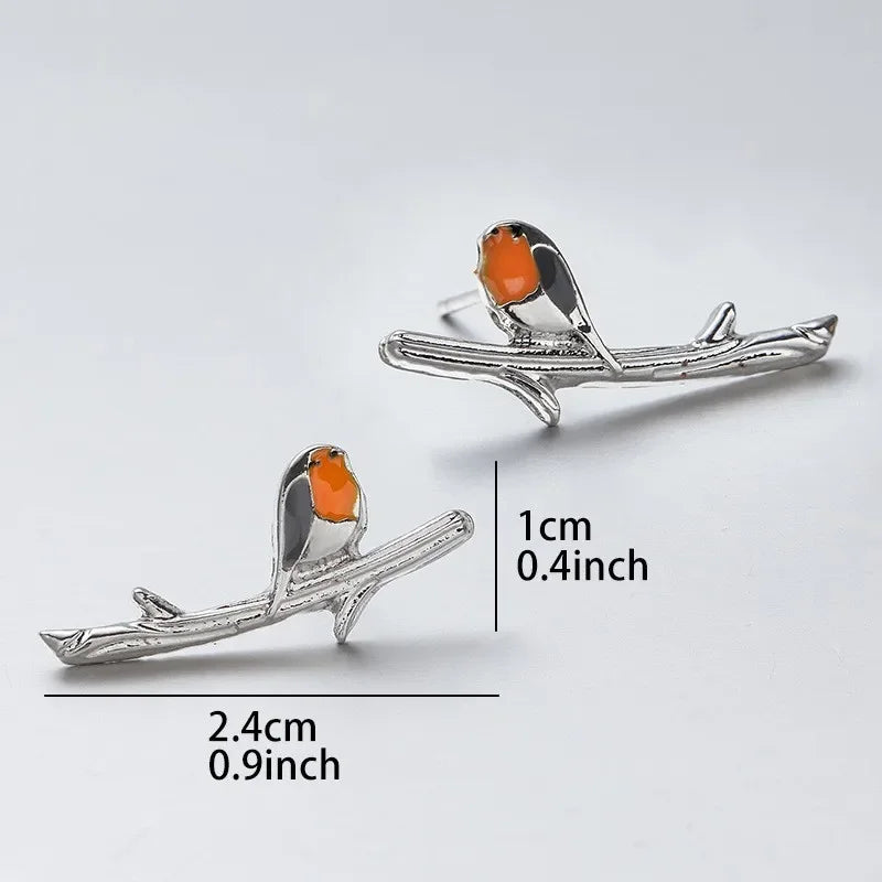 Robin’s Whisper I Bird Ear Studs