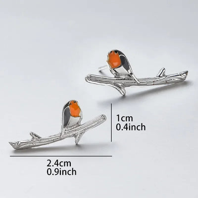 Robin’s Whisper I Bird Ear Studs