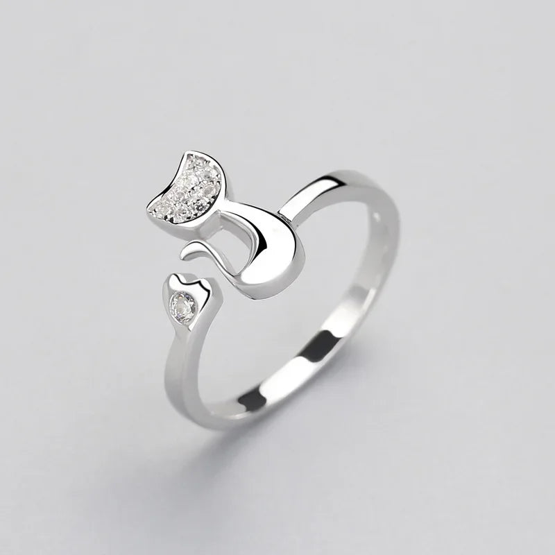 Whiskered Charm I Cute Cat Ring