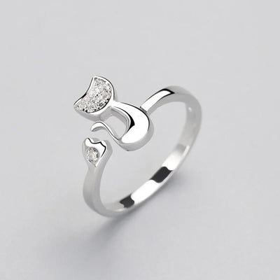 Whiskered Charm I Cute Cat Ring
