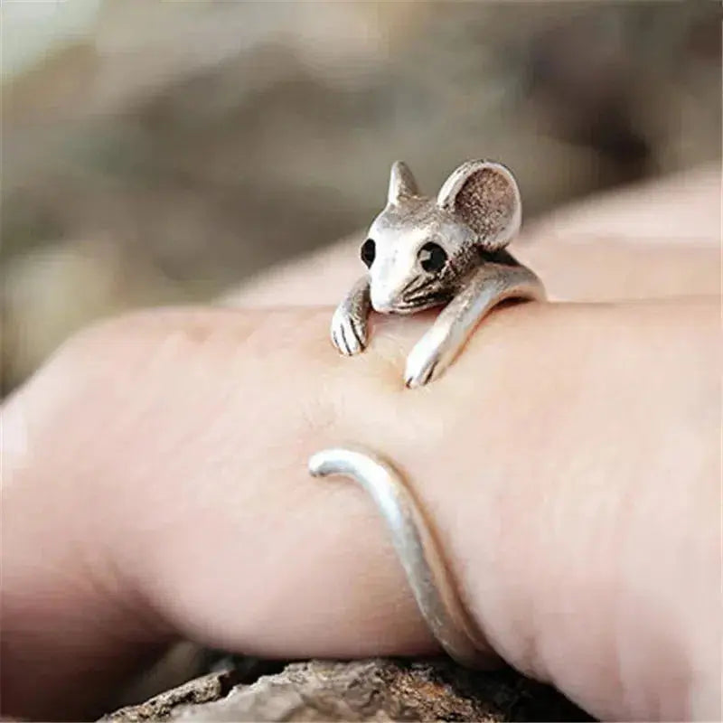 Whimsy  | Silver Ring with Mouse Design