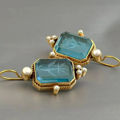 Ocean Dew I Radiant Finish Earrings