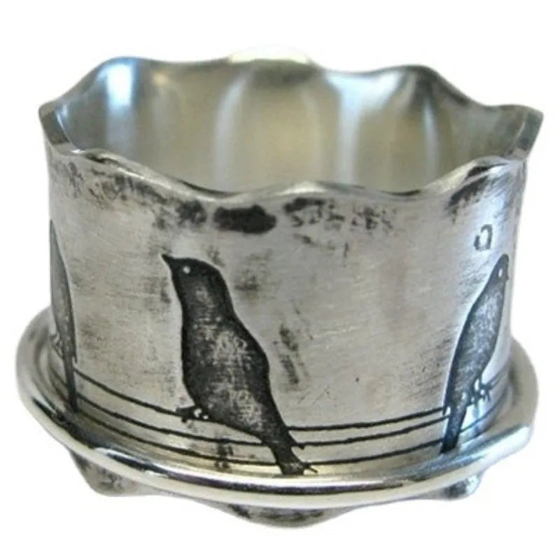 Willow | Vintage Birds on a Wire Ring
