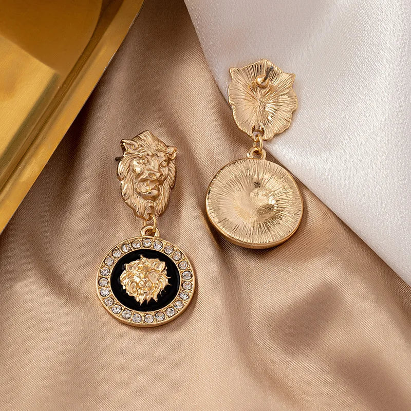 Roar & Radiance I Lion Head Earrings