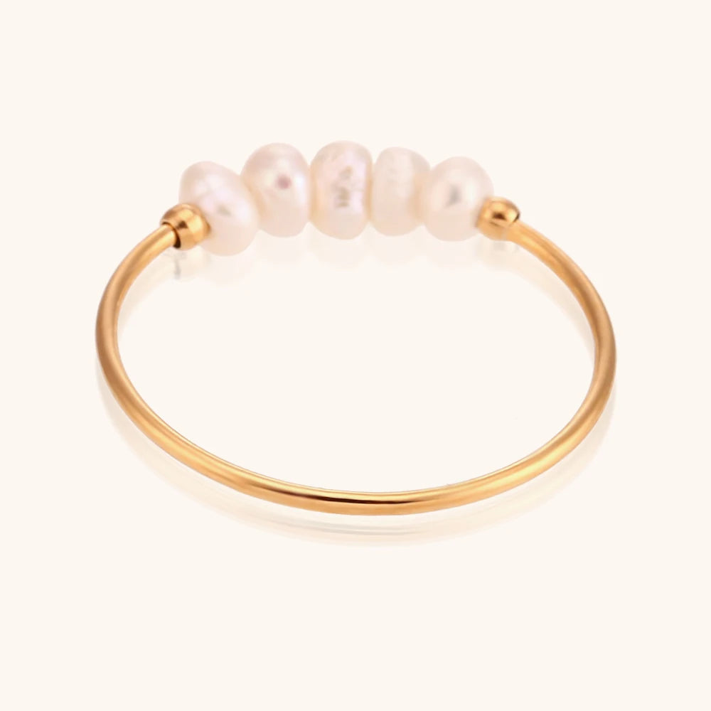 White Tide I Freshwater Pearl Ring