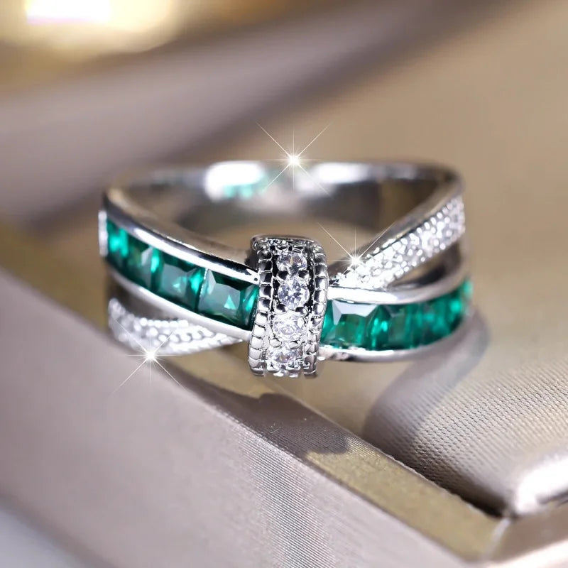 Verdant Form | Green Inlay Ring