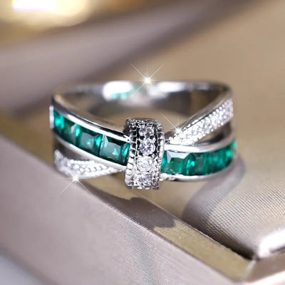 Verdant Form | Green Inlay Ring