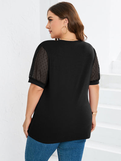 IVY | SHEER DOT SLEEVE BLOUSE