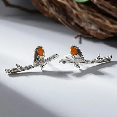 Robin’s Whisper I Bird Ear Studs