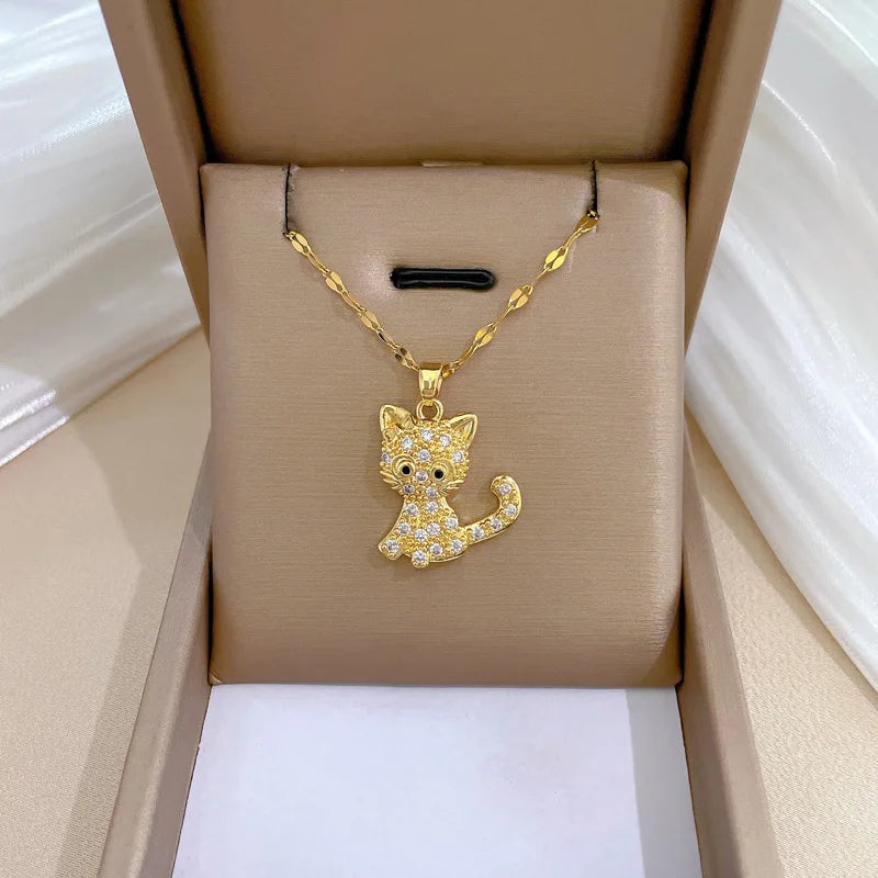 Pixie | Crystal Cat Necklace