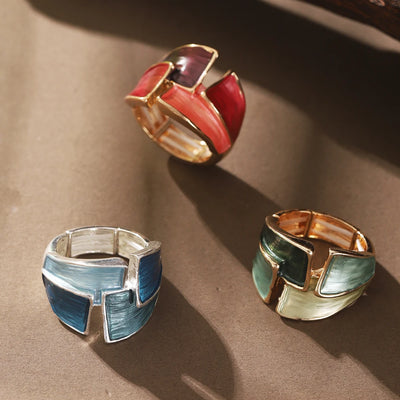 Almana I Geometric Adjustable Gold Ring