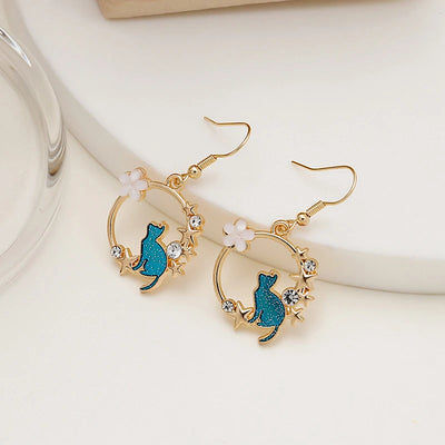 Stargazer Whiskers I  Cat Earrings