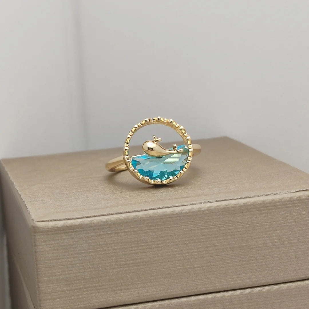 Whale Spirit I Ocean Blue Ring