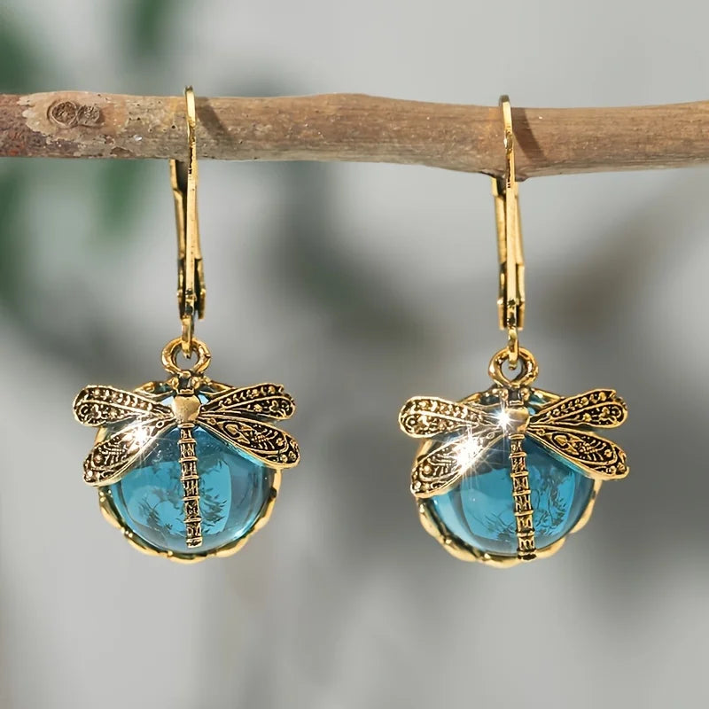 Twilight Wings I Vintage  Dragonfly Earrings