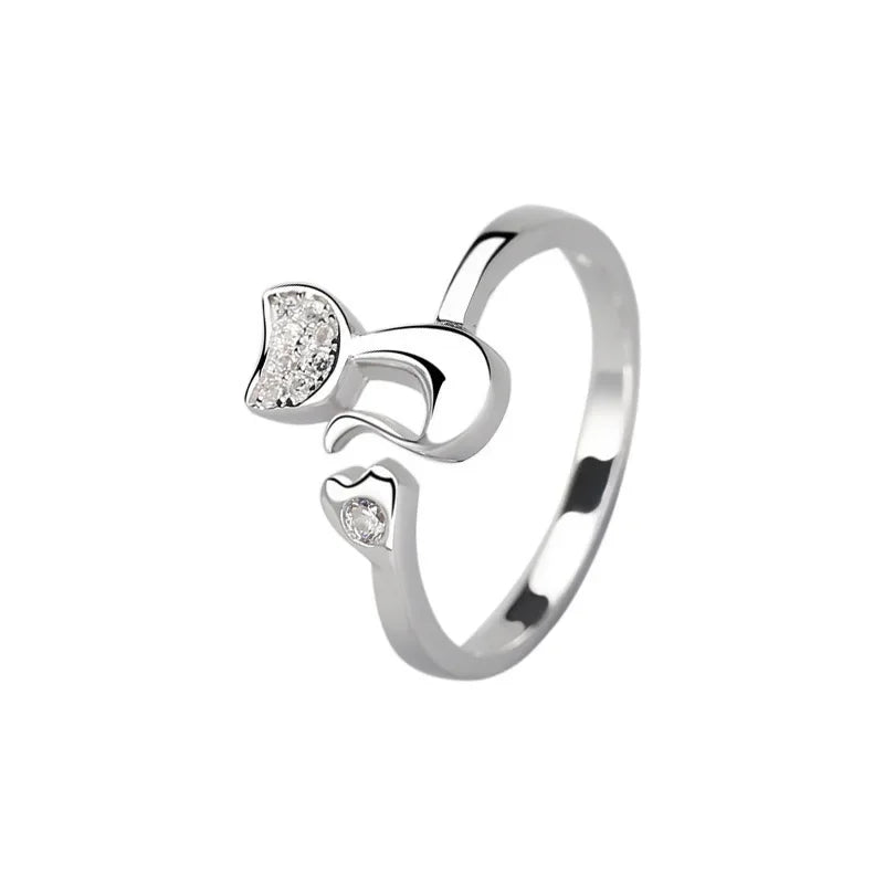 Whiskered Charm I Cute Cat Ring