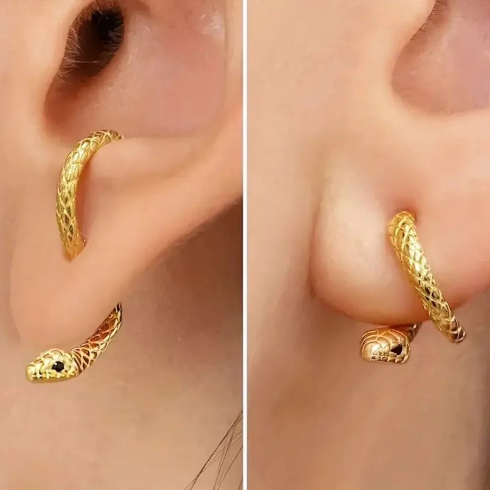 Serpent Elegance I  Snake Earrings