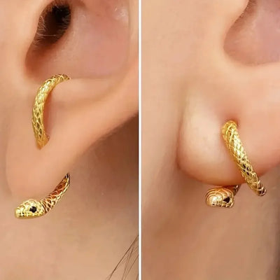 Serpent Elegance I  Snake Earrings