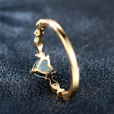 Amber Song | Gold hearted Ring