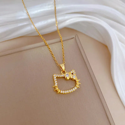 Luna | Crystal Kitty Necklace