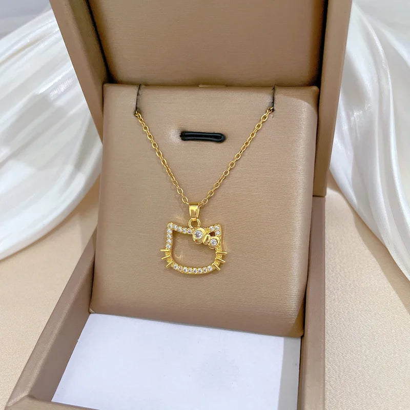 Luna | Crystal Kitty Necklace