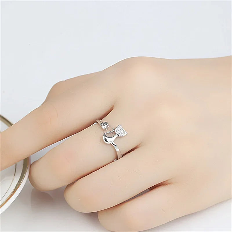 Whiskered Charm I Cute Cat Ring