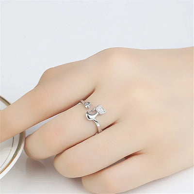Whiskered Charm I Cute Cat Ring