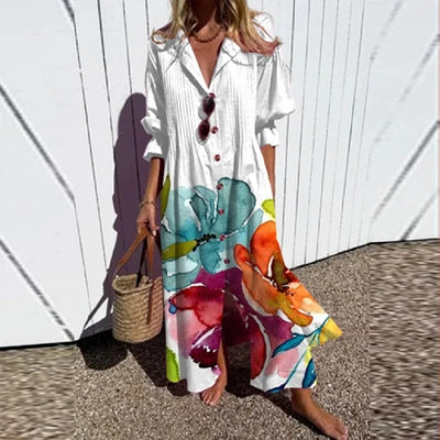 LINA | FLOWY FLORAL MAXI DRESS