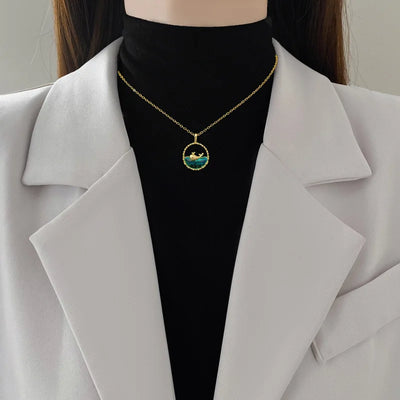 Dolphin Whisper I Golden Necklace