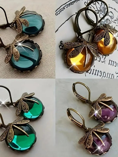 Twilight Wings I Vintage  Dragonfly Earrings