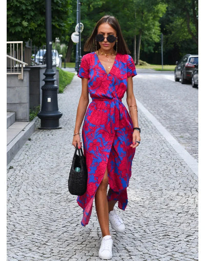 Tamsin | Summer Bloom V-Neck Dress