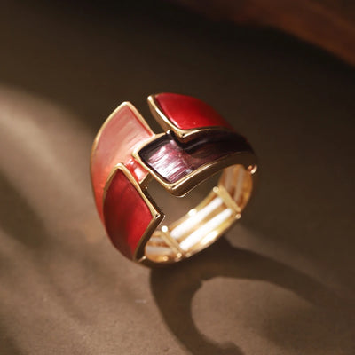 Almana I Geometric Adjustable Gold Ring