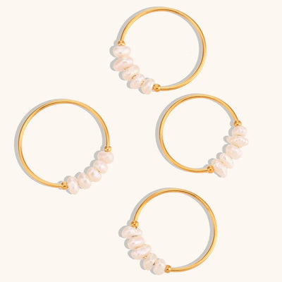 White Tide I Freshwater Pearl Ring
