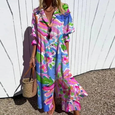 LINA | FLOWY FLORAL MAXI DRESS