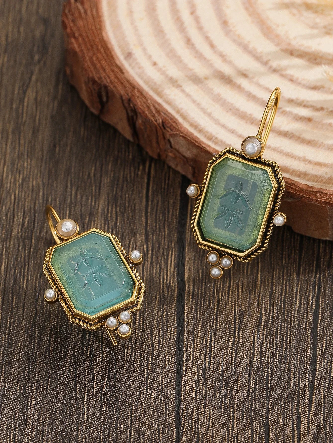 Ocean Dew I Radiant Finish Earrings