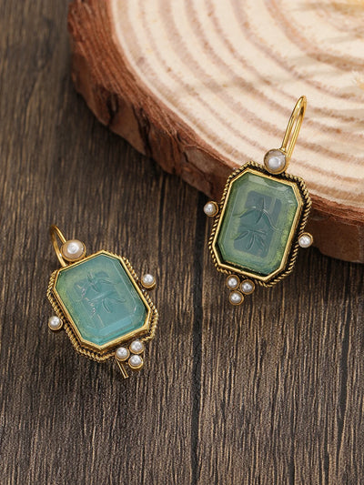 Ocean Dew I Radiant Finish Earrings