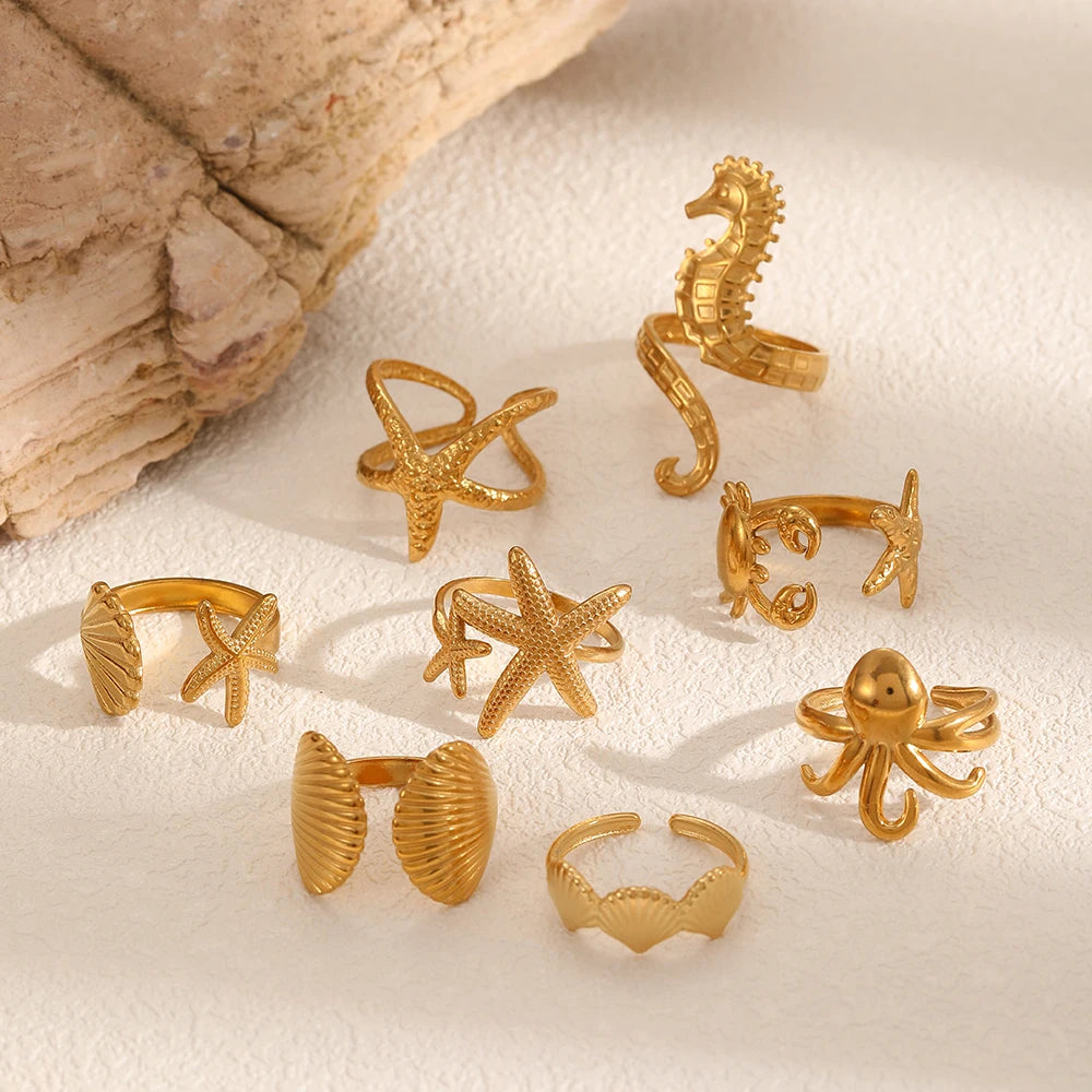 The Sea Icons Set I Ring Set